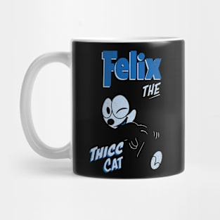 Retro Felix The Thicc Cat Mug